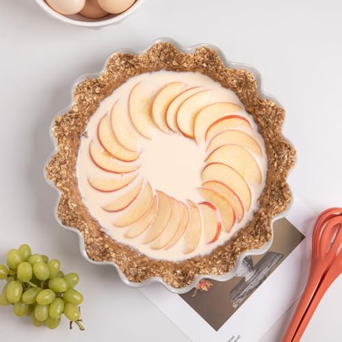 Sweejar Ceramic 11.5 Inches Pie Pan for Baking