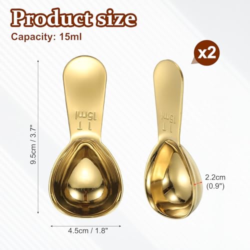 2Pcs Stainless Steel Coffee Scoop (2 Count)