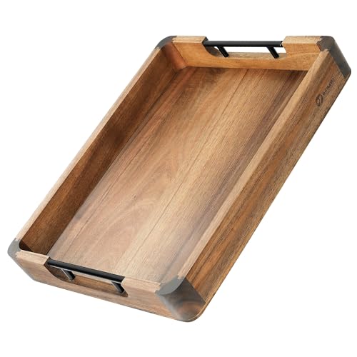 Wood Serving Tray with Handles