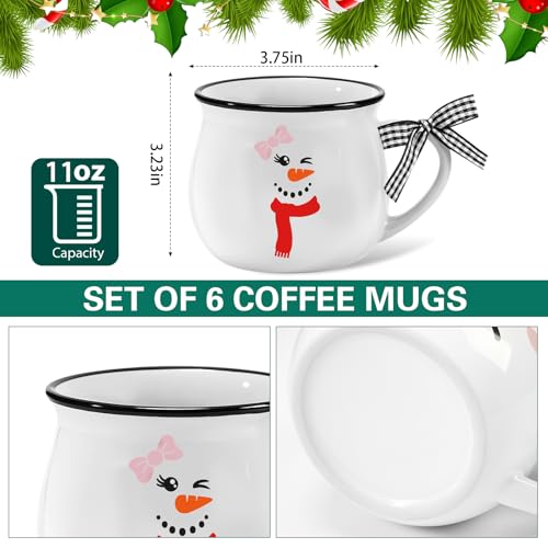 6 Set Christmas Coffee Mug Ceramic 12oz Hot Cocoa Cup (6 Count)