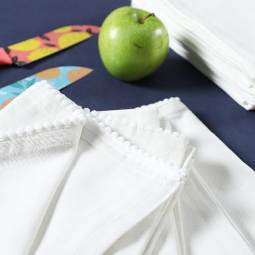 Kitchen Towels 100% Cotton Solid Kitchen Dish Cloths Decor Hand Towel Reusuable Dish Towel for Cleaning & Drying Tea Towels Set with Hanging Loop (12 Count)