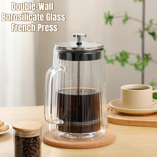 Glass French Press Coffee Maker 34oz