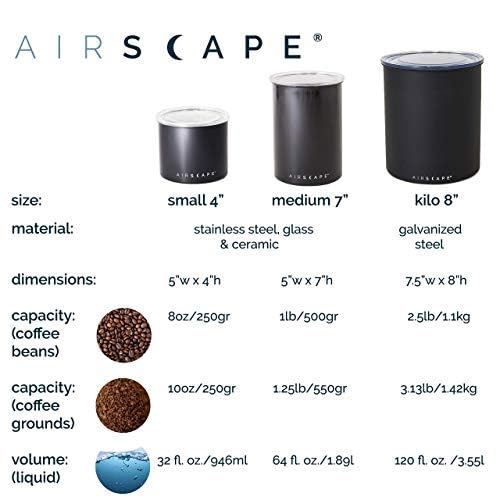 Airscape Stainless Steel Coffee Canister