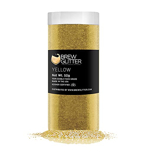 Yellow BREW GLITTER Edible Glitter For Drinks