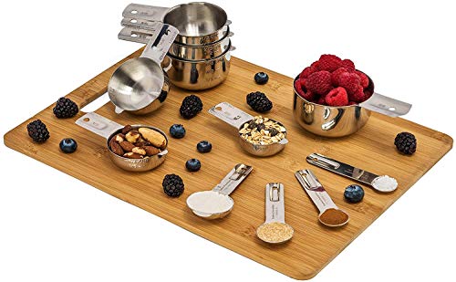 Stainless Steel Measuring Cups and Spoons Set