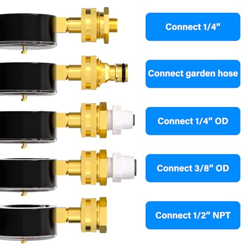 0~100Psi 3 4" Female Water Pressure Kit Plus 5 adapters