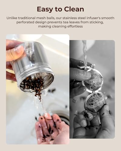 2 Pack Extra Large Tea Infuser for Loose Leaf Tea & Spice Ball (2 Count)
