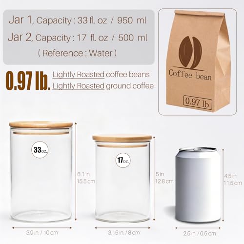 Glass Food Storage Jars with Airtight Lids