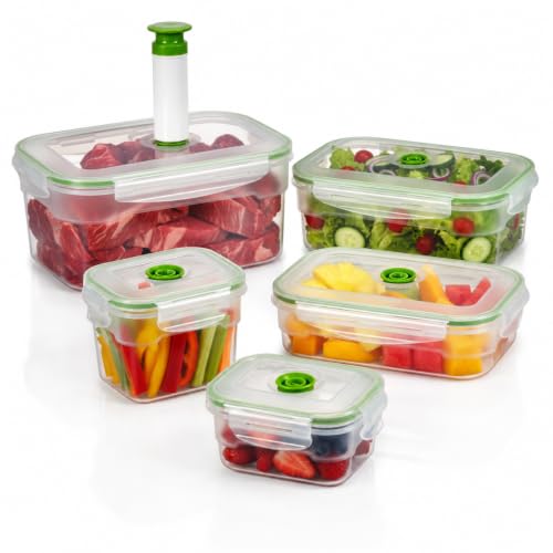 BPA Free Plastic Vacuum Seal Containers with Hand Pump
