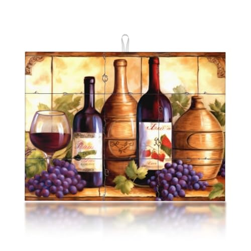 Large Dish Drying Mats For Kitchen Counter Microfiber Kitchen Drying Mat XL Draining Pad Absorbent Quick Drying Dish Mat 18x24 Inch