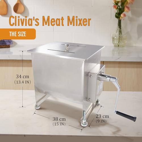 CMI Commercial Stainless Steel Manual Meat Mixers with lid