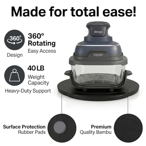 Elegant Round Sliding Tray Compatible with Ninja Crispi Air Fryer and Instant Pot