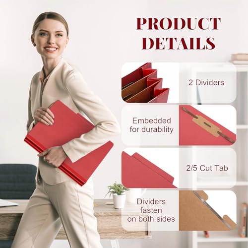 48 Pcs Classification Folders Letter Size