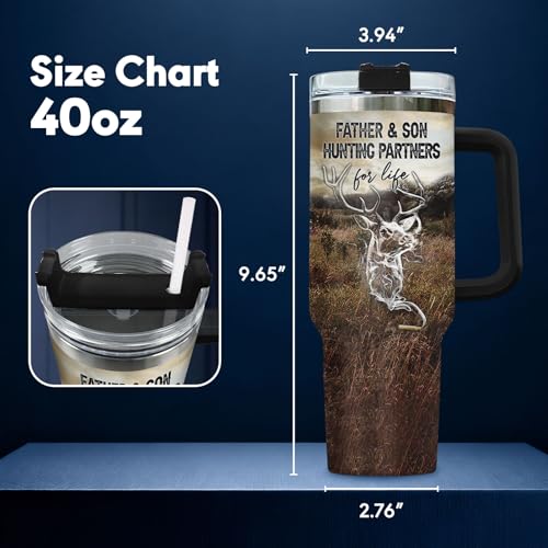 Hunting Father Hunter Partner Life 40 oz Tumbler with Handle
