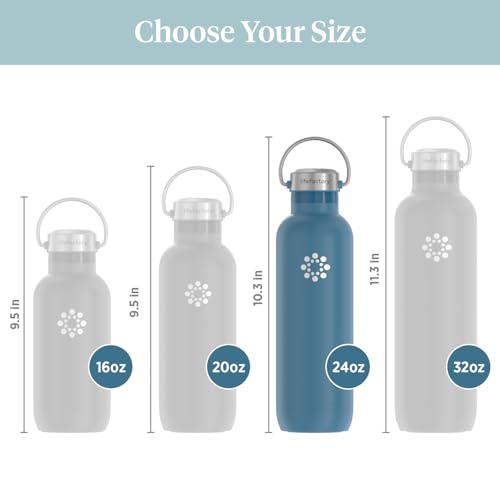 24oz Stainless Steel Sports Bottle with Chug Cap