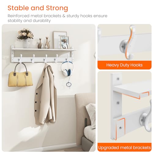 Coat Rack with Wall Shelf