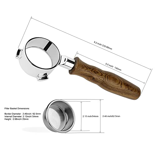 54mm Naked Bottomless Portafilter Compatible with Breville Barista Express