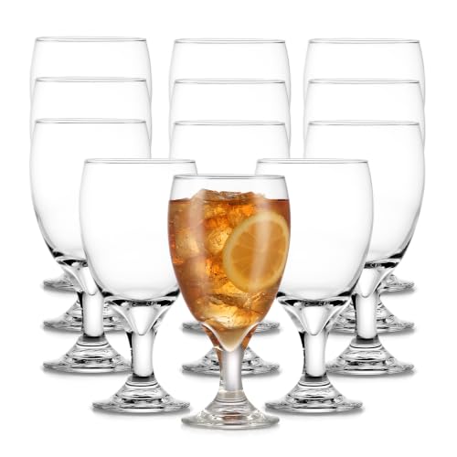 Classic Glass Goblets Set of 12 (12 Count)