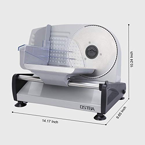 Electric Meat Slicer with 7.5” Stainless Steel Blades
