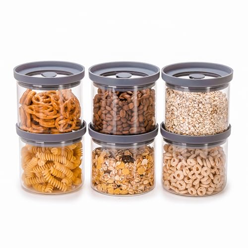 Glass Canisters with Airtight Lids Set of 6 (6 Count)