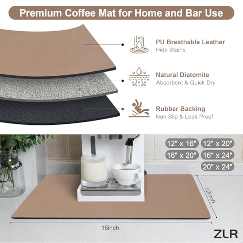 Coffee Bar Mat for Espresso Machine