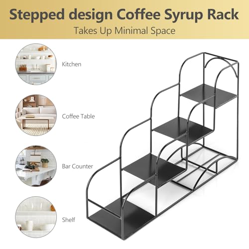 Syrup Rack for Coffee Bar Accessories (4 Compartments)