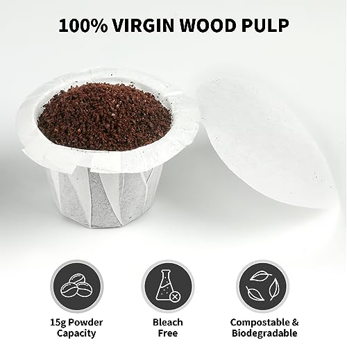 200ct Disposable K Cup Coffee Filters with Genius Lid (200 Count)