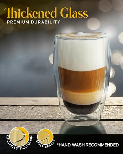 Double Walled Glass Coffee Mugs Set of 2 (2 Count)