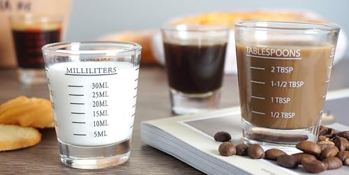 Shot Glasses Measuring cup Liquid Heavy Wine Glass Espresso Shot Glass 26 (2 Count)