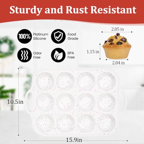 Silicone Muffin Pan with Metal Frame (2 Count)