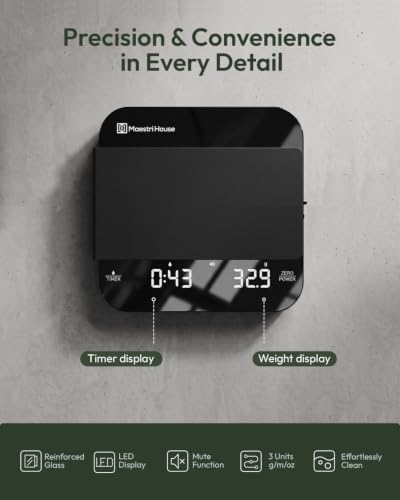S2 Espresso Coffee Scale with Timer 0.1g Precision Shot Scale