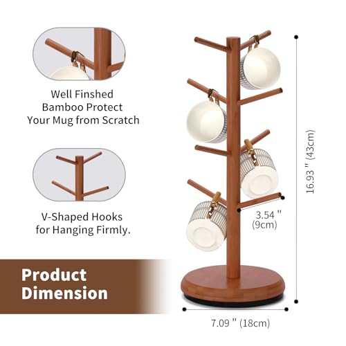Mug Holder 360° Rotating Mug Tree Holds 8 Coffee Cups