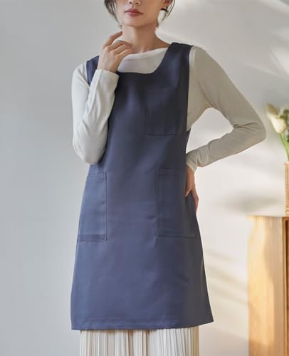 Unisex Cobbler Apron with 3 Deep Pockets Smock Vest Apron