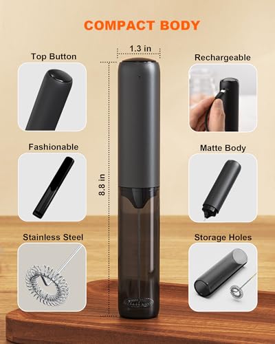 Electric Milk Frother Handheld Foam Maker