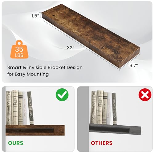 Floating Shelves for Wall (2 Count)