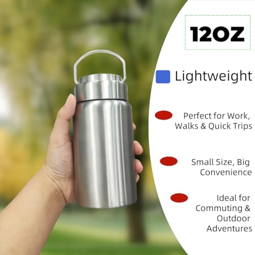 12oz Wide Mouth Vacuum Insulated Water Bottle with Tea Infuser