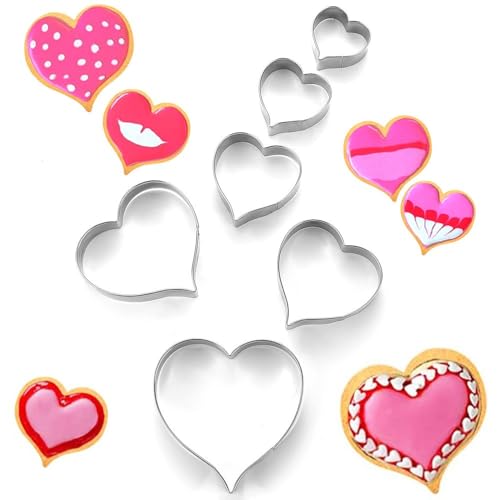 Heart Cookie Cutters Set (6 Count)