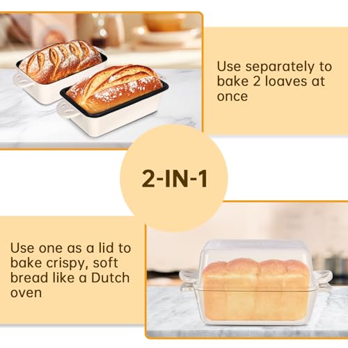 9x5 Enameled Cast Iron Loaf Pan with Lid