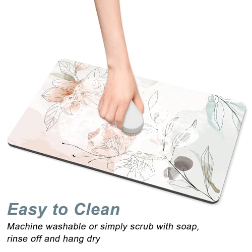 Coffee Mat 12" x 19" Cute Coffee Bar Mats for Espresso Machine Station Accessories and Organizer