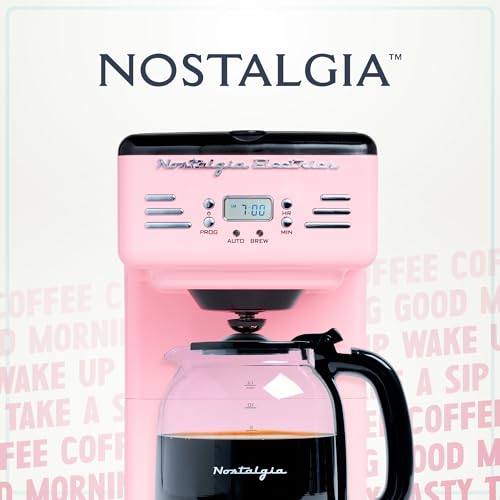 Retro 12 Cup Programmable Coffee Maker With LED Display