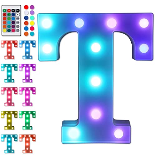 Colorful LED Letter Lights with Remote