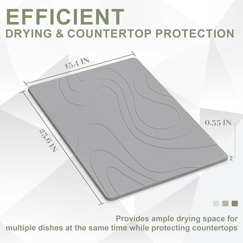 Large Stone Drying Mat for Kitchen Counter