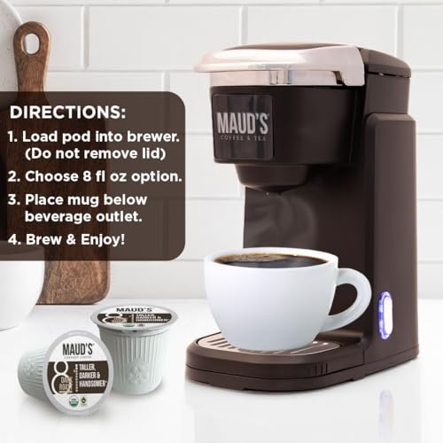 Organic Single Origin Dark Roast Coffee Pods (50 Count)