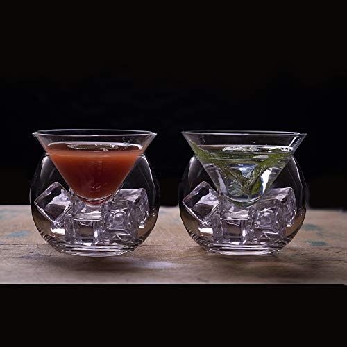 Stemless Martini Glasses with Chiller (2 Count)