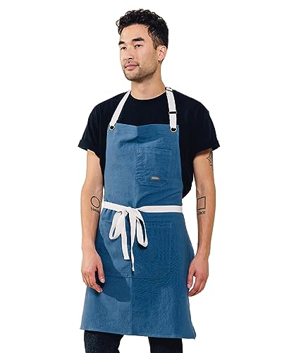Linen Kitchen Apron for Cooking