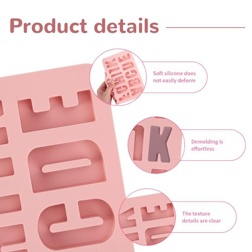 1 Pcs 26 Cavities Silicone Alphabet chocolate letter molds