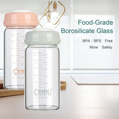 Wide Neck Glass Breastmilk Collection n Storage Bottle