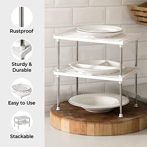Stackable Kitchen Cabinet Organizer Set of 2 (2 Count)
