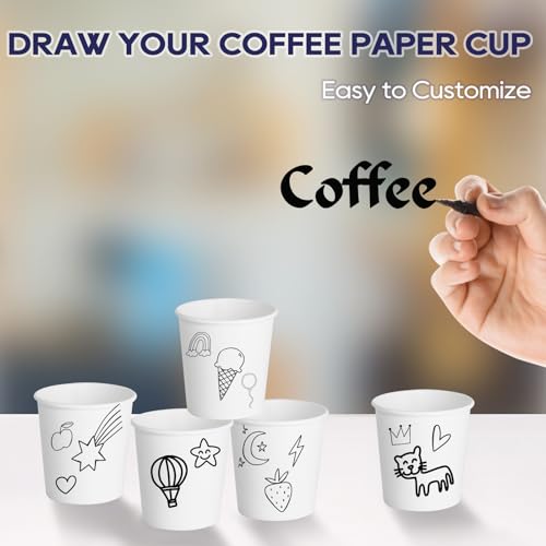 1000 pack 4 oz Disposable Paper Coffee Cups (45.99 Count)