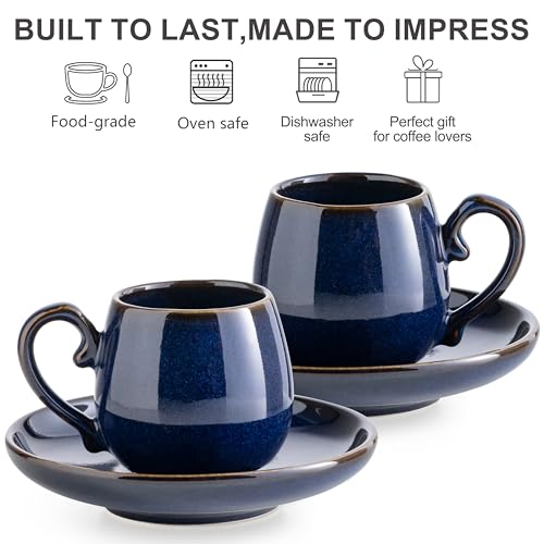 3 Ounce Espresso Cups Set of 6 (6 Count)